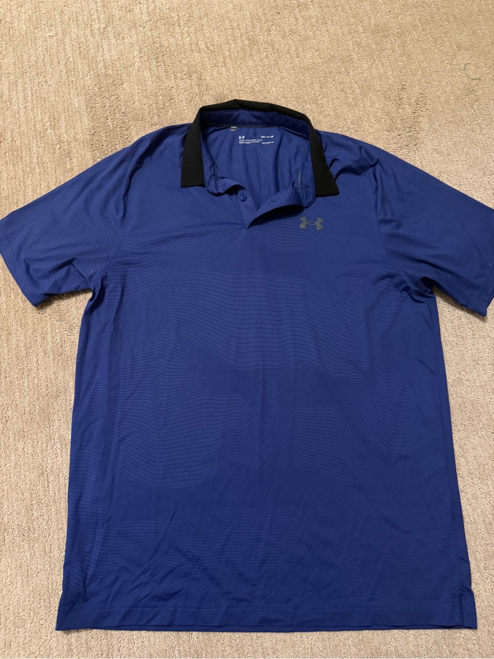 Under Armour Royal Blue Polo with Black Contrast Collar